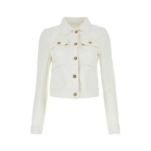 Palm Angels Women White Denim Jacket